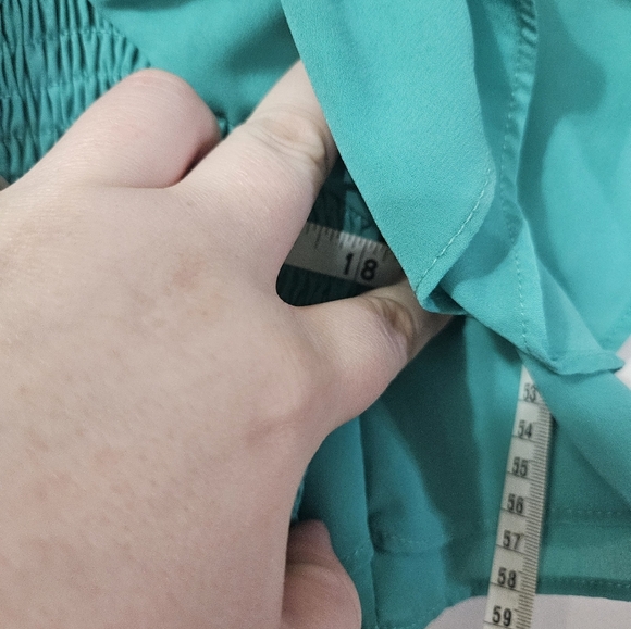 Bibi Blue/green Off The Shoulder Blouse! - Picture 4 of 5